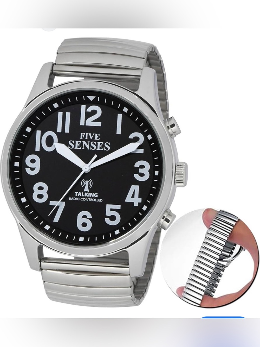 FIVE SENSES English Atomic Jumbo Size Metal Talking Watch with Loud Alarm Clock